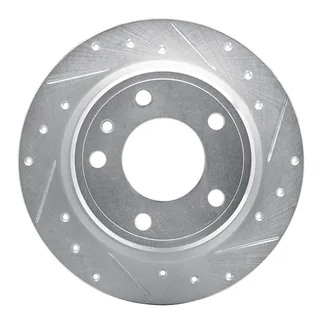R1 Concepts EDZ-31026R Brake Rotor Drilled and Slotted Silver